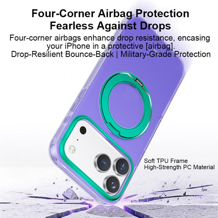 For iPhone 17 Pro Max EASONCASE IMD Dual-Sided Coating Airbag Shockproof Magnetic Holder Phone Case
