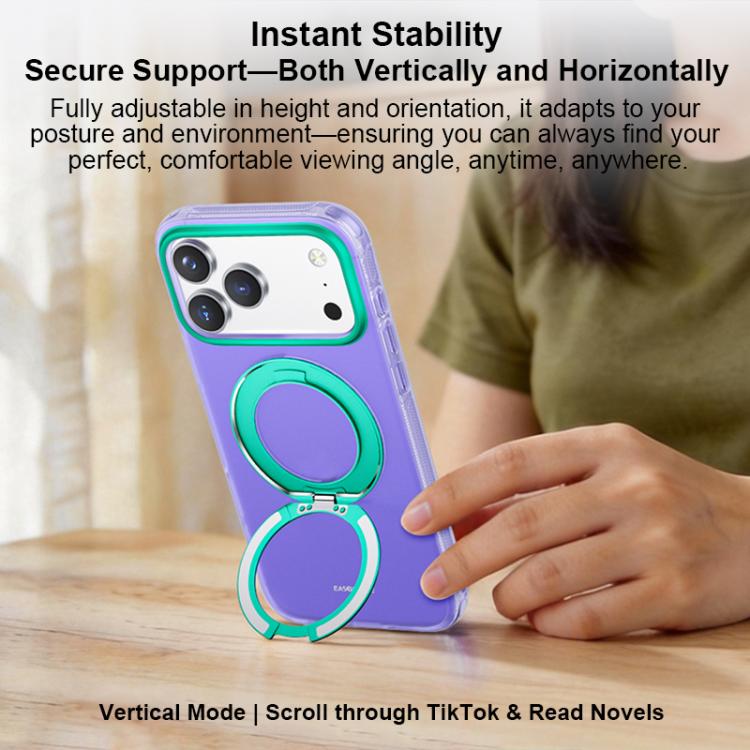 For iPhone 17 Pro Max EASONCASE IMD Dual-Sided Coating Airbag Shockproof Magnetic Holder Phone Case