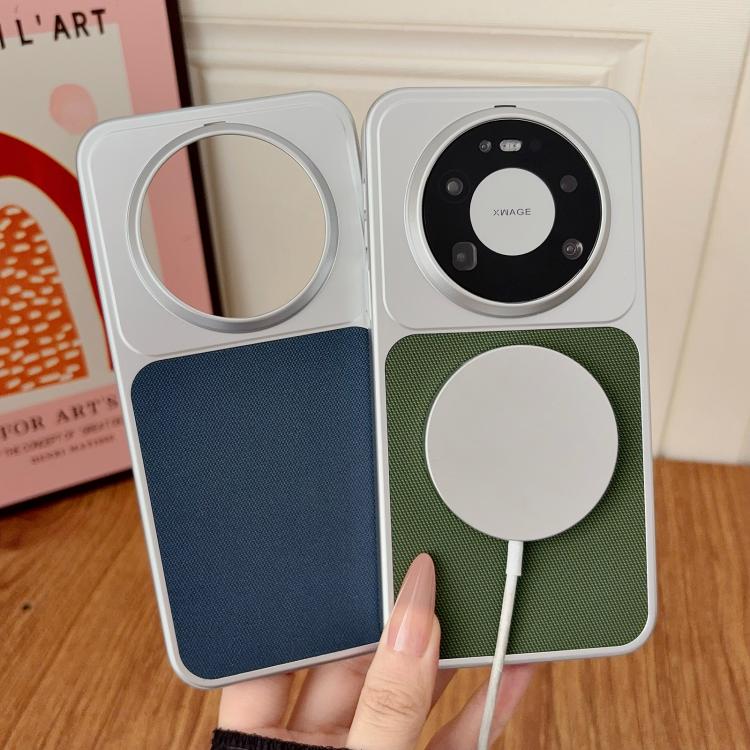 For Huawei Mate 70 Pro Fabric Texture Change Magnetic PC Phone Case