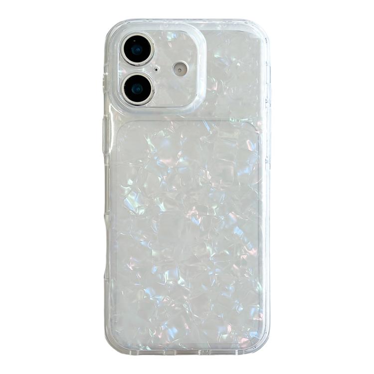 For iPhone 16 Shell Texture IMD Acrylic TPU Phone Case