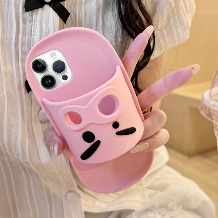 For iPhone 12 Pro Max Cartoon Slipper Design Silicone Phone Case