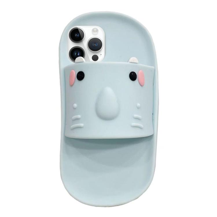 For iPhone 12 Pro Max Cartoon Slipper Design Silicone Phone Case