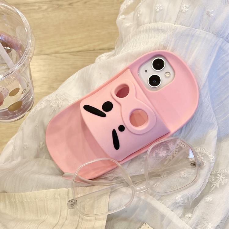 For iPhone 14 Plus Cartoon Slipper Design Silicone Phone Case