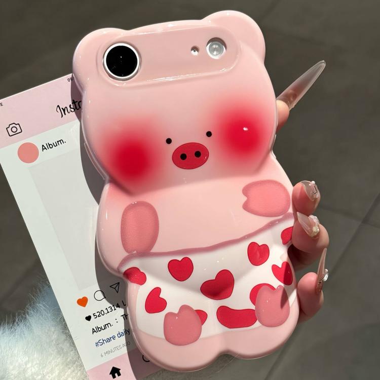 For iPhone Air Cute 3D Pig Shockproof TPU Phone Case