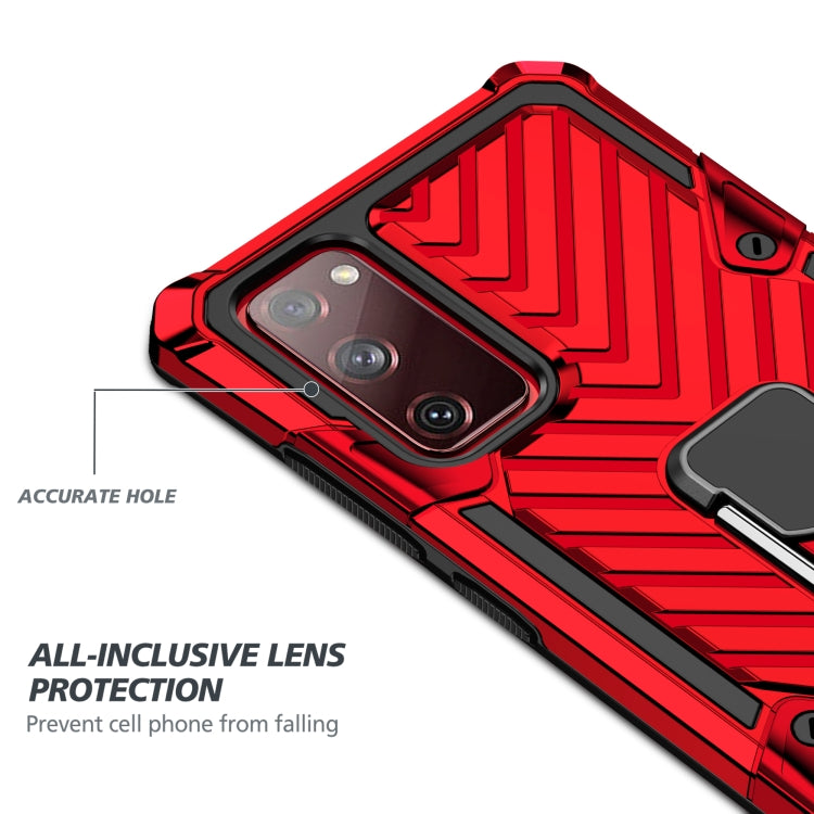 For Samsung Galaxy S20 FE Cool Armor PC + TPU Shockproof Case with 360 Degree Rotation Ring Holder