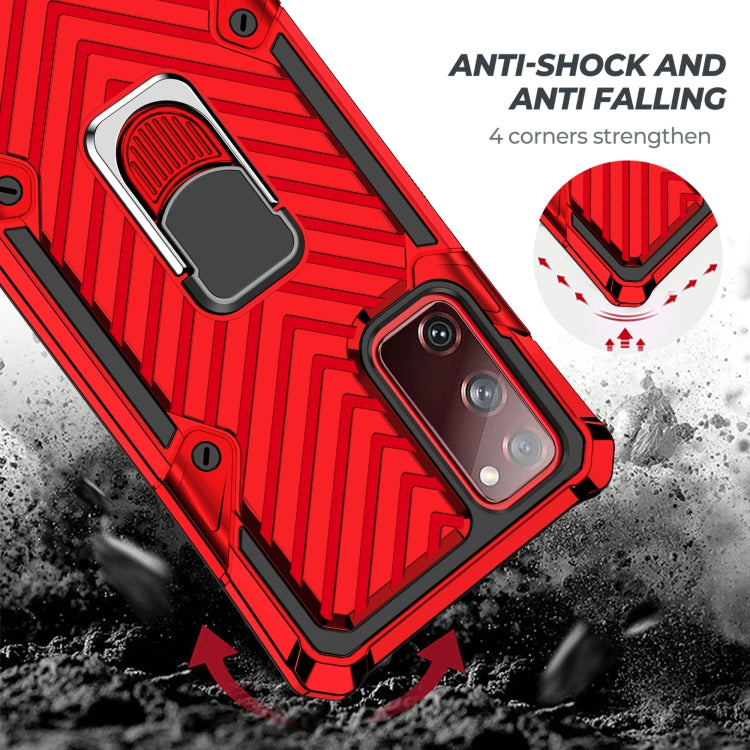For Samsung Galaxy S20 FE Cool Armor PC + TPU Shockproof Case with 360 Degree Rotation Ring Holder
