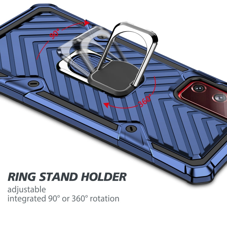 For Samsung Galaxy S20 FE Cool Armor PC + TPU Shockproof Case with 360 Degree Rotation Ring Holder