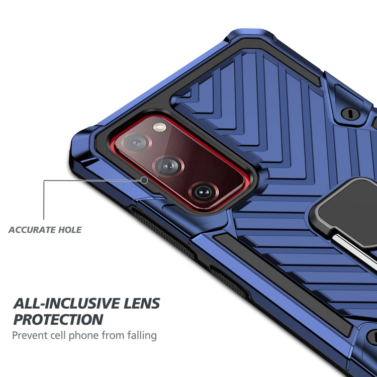 For Samsung Galaxy S20 FE Cool Armor PC + TPU Shockproof Case with 360 Degree Rotation Ring Holder