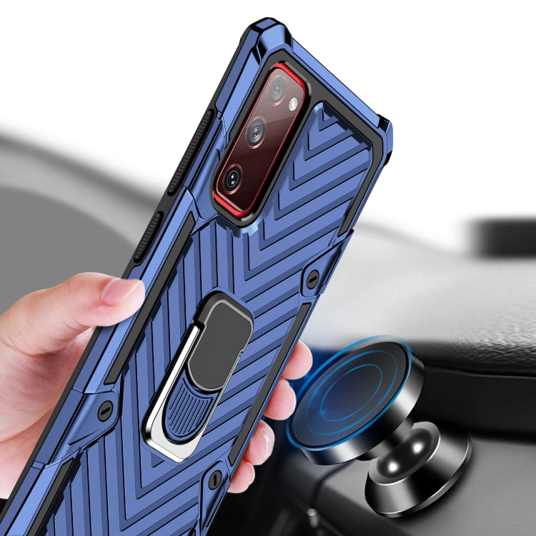 For Samsung Galaxy S20 FE Cool Armor PC + TPU Shockproof Case with 360 Degree Rotation Ring Holder