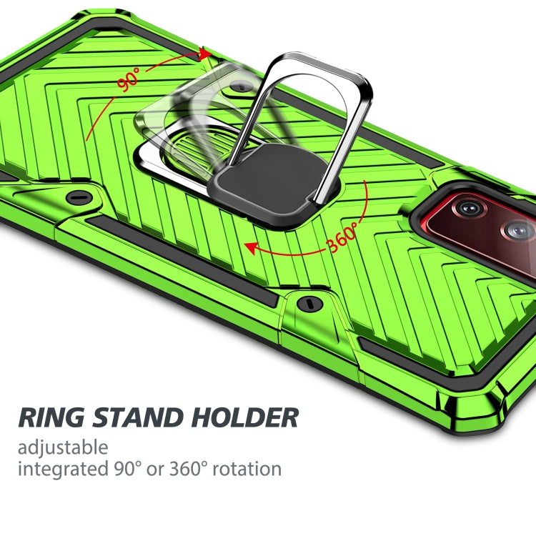 For Samsung Galaxy S20 FE Cool Armor PC + TPU Shockproof Case with 360 Degree Rotation Ring Holder