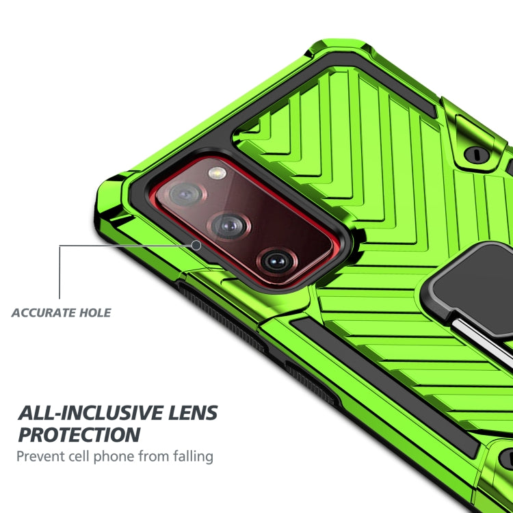 For Samsung Galaxy S20 FE Cool Armor PC + TPU Shockproof Case with 360 Degree Rotation Ring Holder