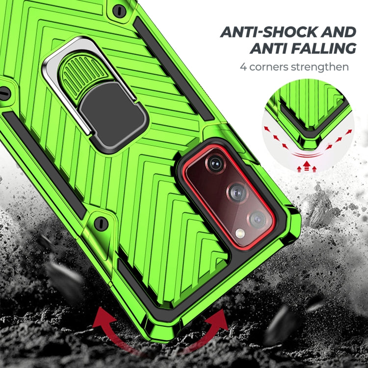 For Samsung Galaxy S20 FE Cool Armor PC + TPU Shockproof Case with 360 Degree Rotation Ring Holder