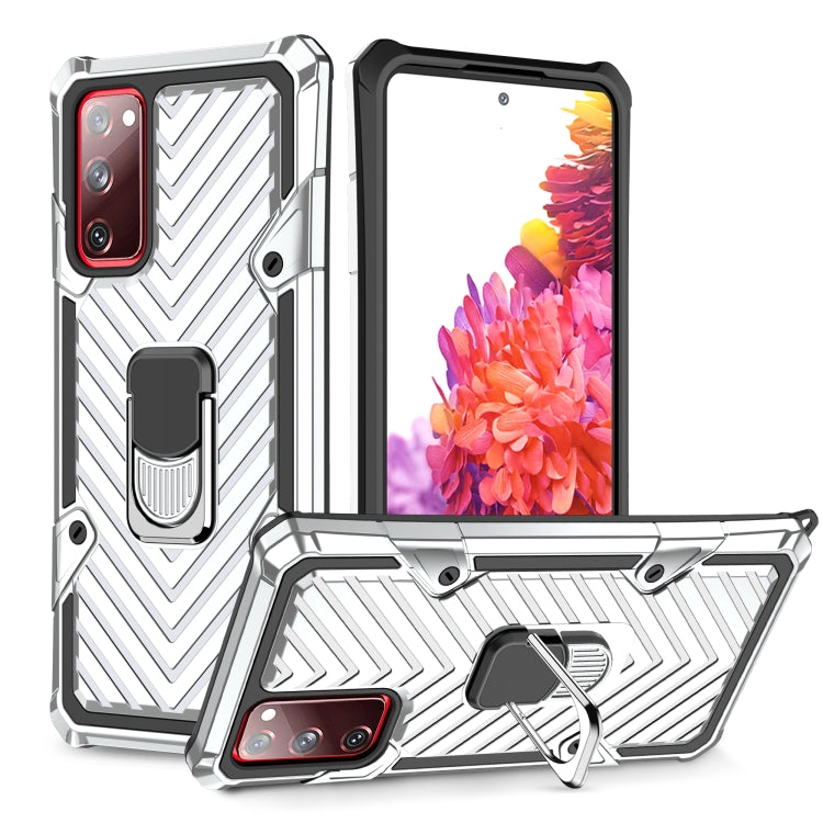 For Samsung Galaxy S20 FE Cool Armor PC + TPU Shockproof Case with 360 Degree Rotation Ring Holder