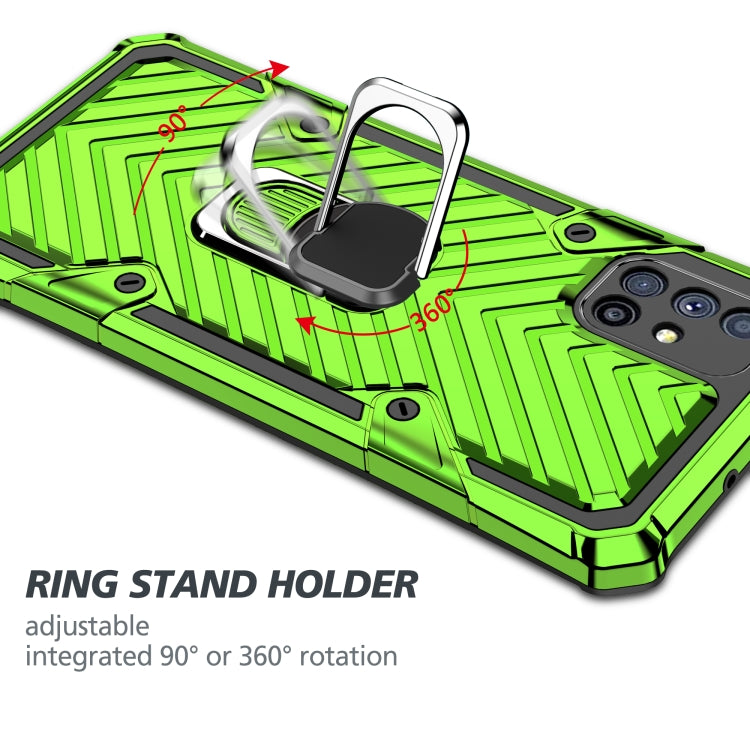 For Samsung Galaxy M51 Cool Armor PC + TPU Shockproof Case with 360 Degree Rotation Ring Holder