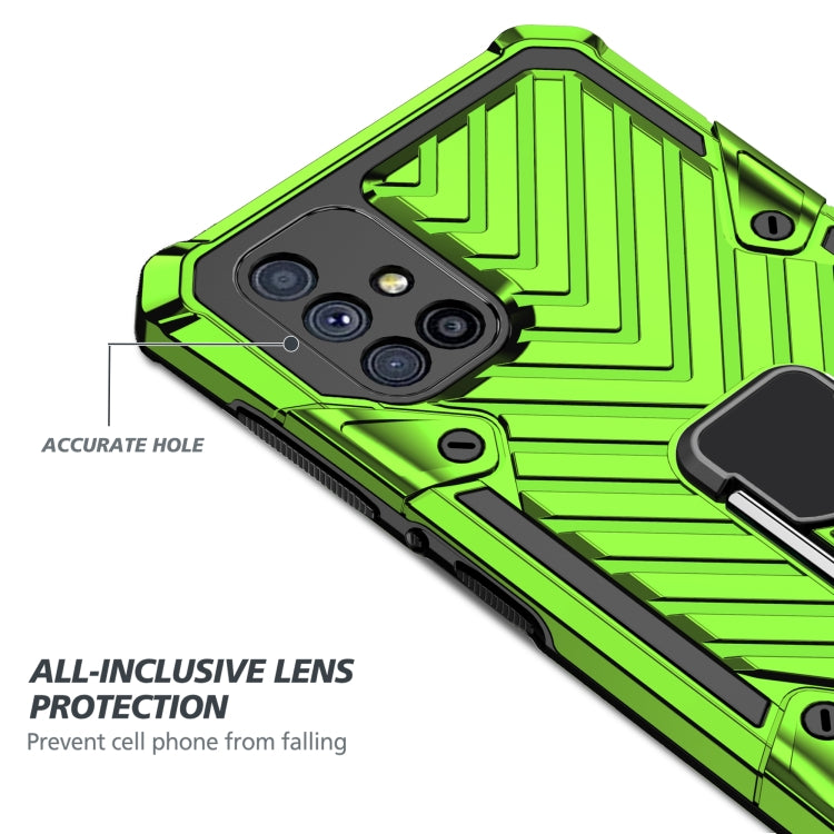 For Samsung Galaxy M51 Cool Armor PC + TPU Shockproof Case with 360 Degree Rotation Ring Holder