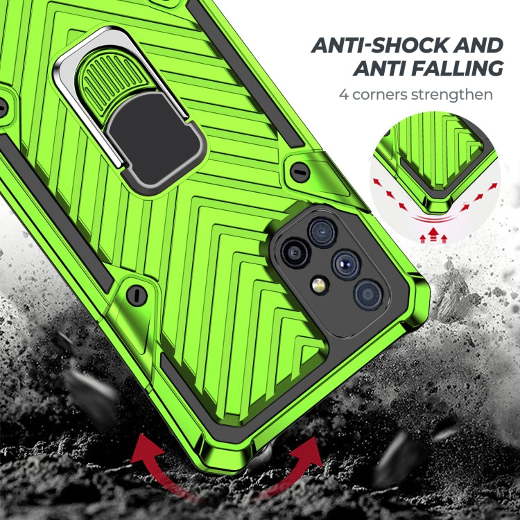 For Samsung Galaxy M51 Cool Armor PC + TPU Shockproof Case with 360 Degree Rotation Ring Holder