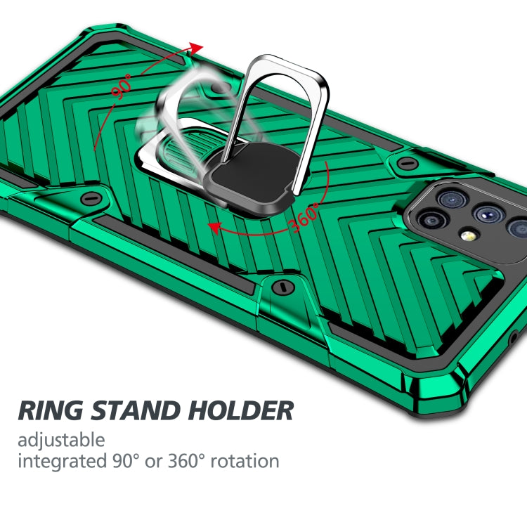 For Samsung Galaxy M51 Cool Armor PC + TPU Shockproof Case with 360 Degree Rotation Ring Holder