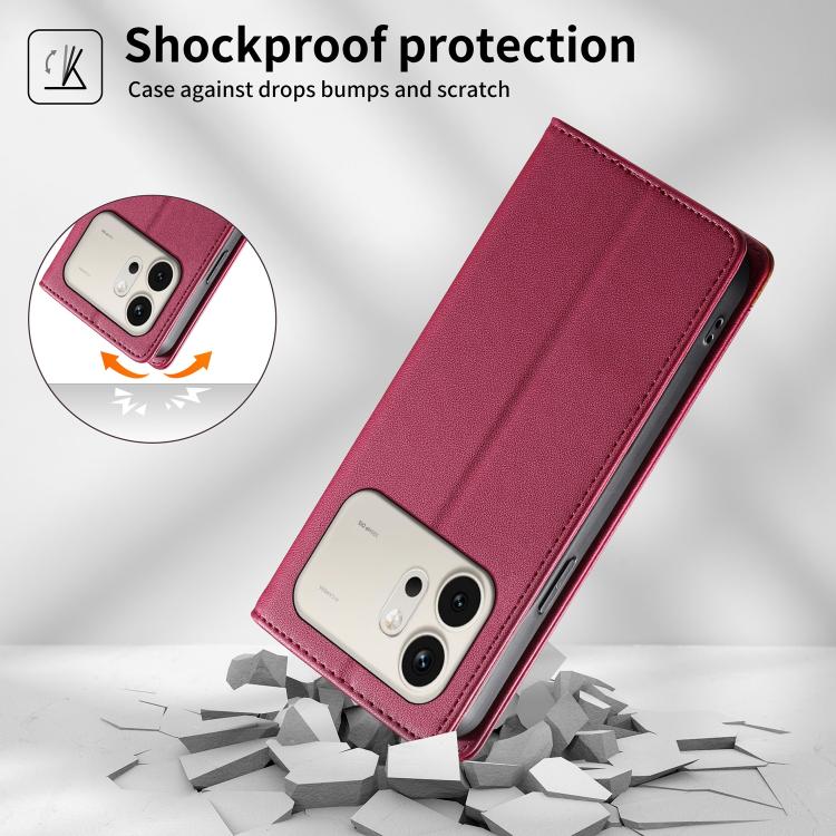 For Honor 600 Global / 600 Pro Global Dierfeng Splicing Strong Magnetic RFID Vegan Leather Phone Case