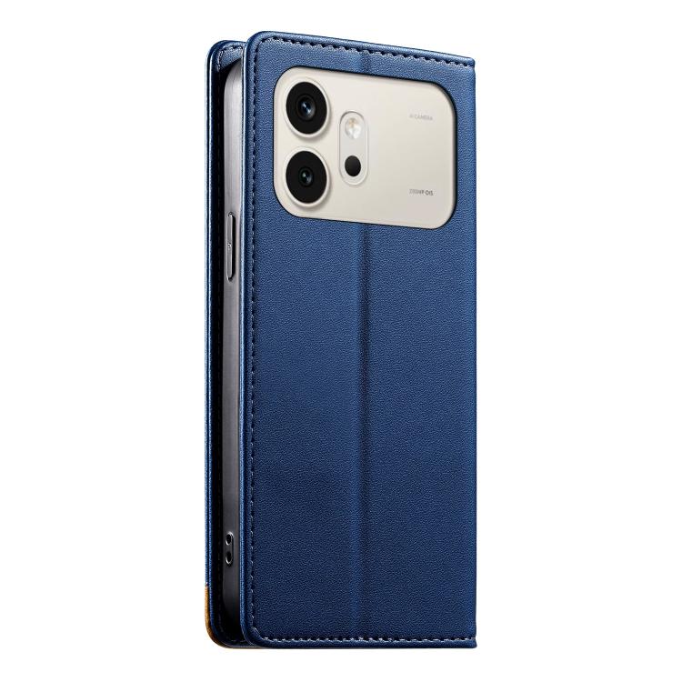 For Honor 600 Global / 600 Pro Global Dierfeng Splicing Strong Magnetic RFID Vegan Leather Phone Case