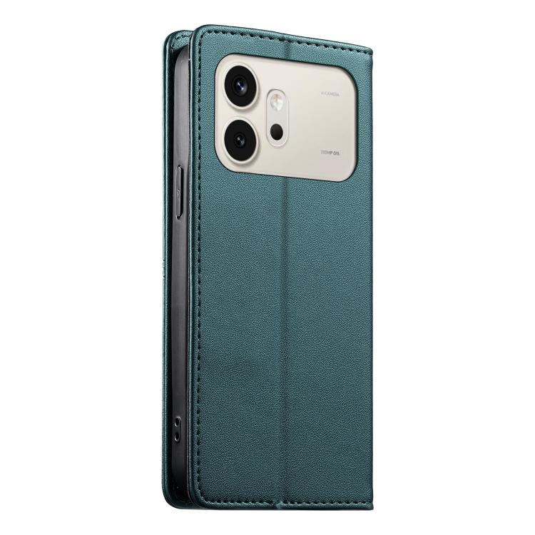 For Honor 600 Global / 600 Pro Global Stitched Line Magnetic RFID Vegan Leather Phone Case