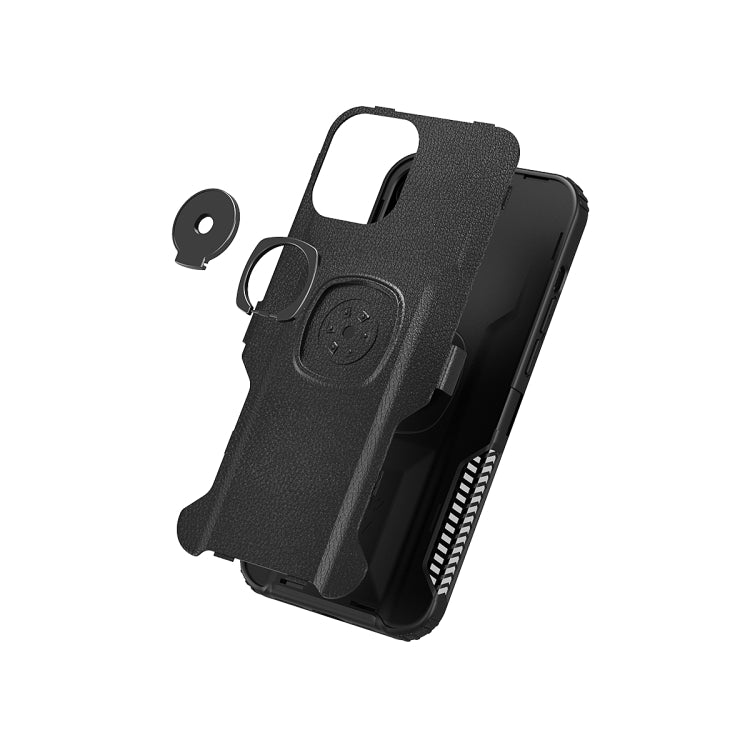 For iPhone 12 mini Litchi Texture Knight Armor Shockproof PC + Silicone Case with 360 Degree Rotation Magnetic Ring Holder