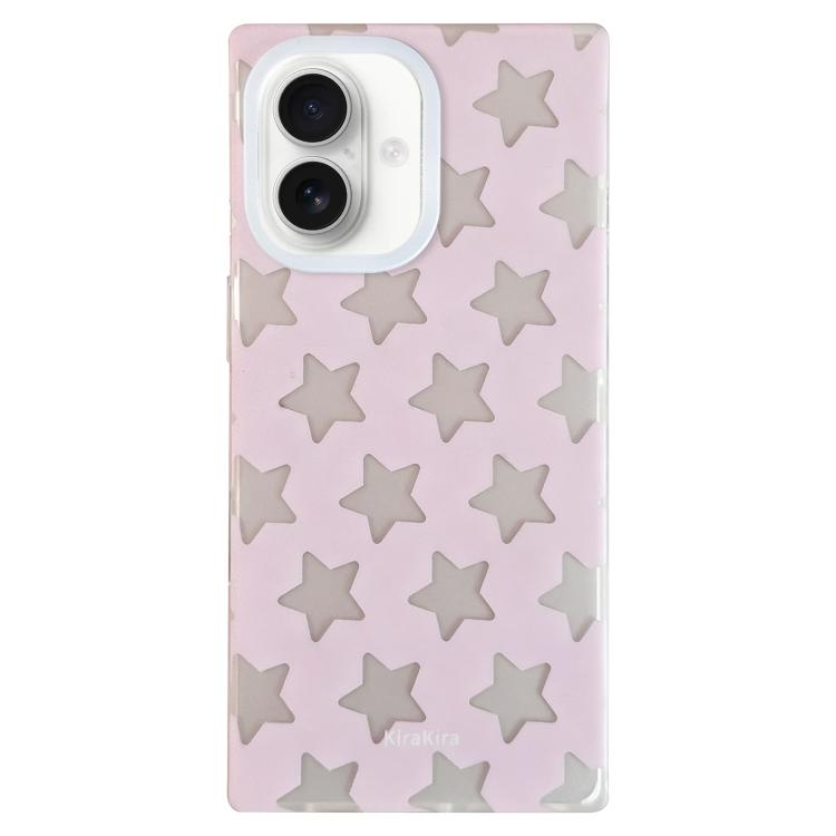 For iPhone 16 Electroplated Frosted Solid Color Five-Pointed Star Pattern Phone Case