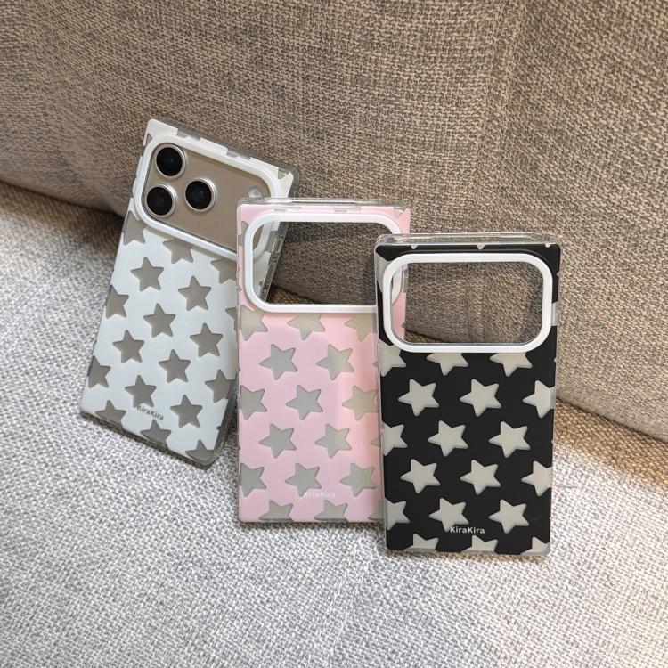 For iPhone 16 Pro Electroplated Frosted Solid Color Five-Pointed Star Pattern Phone Case
