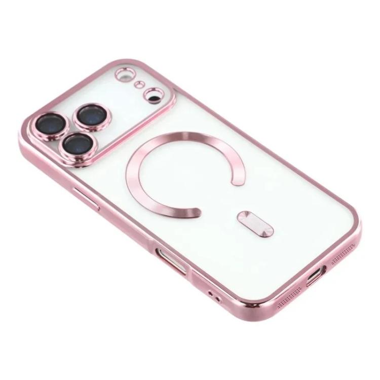 For iPhone 17 Pro Max WANLONFENG CD Magnetic Electroplated TPU Phone Case with Screen Protector