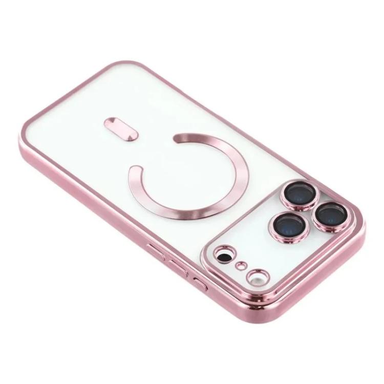 For iPhone 17 Pro Max WANLONFENG CD Magnetic Electroplated TPU Phone Case with Screen Protector