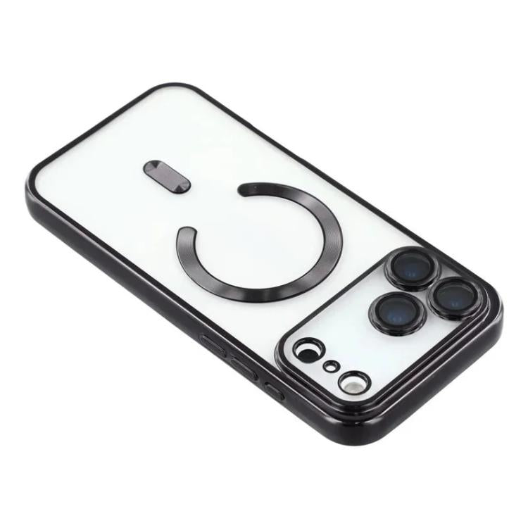 For iPhone 17 Pro Max WANLONFENG CD Magnetic Electroplated TPU Phone Case with Screen Protector