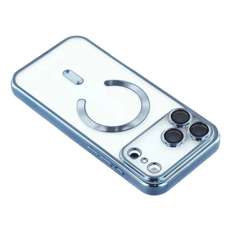For iPhone 17 Pro Max WANLONFENG CD Magnetic Electroplated TPU Phone Case with Screen Protector