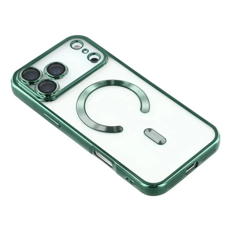 For iPhone 17 Pro Max WANLONFENG CD Magnetic Electroplated TPU Phone Case with Screen Protector
