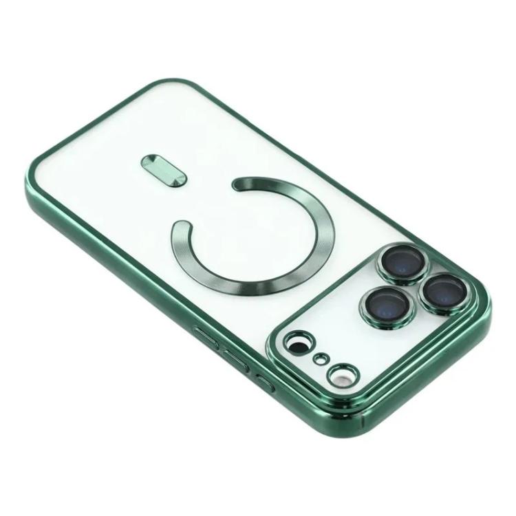 For iPhone 17 Pro Max WANLONFENG CD Magnetic Electroplated TPU Phone Case with Screen Protector