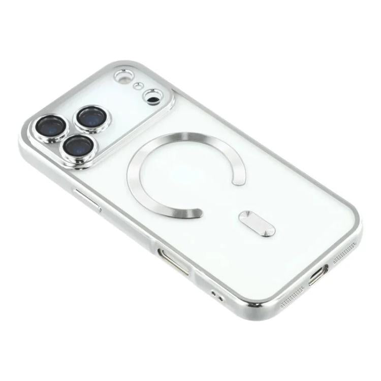 For iPhone 17 Pro Max WANLONFENG CD Magnetic Electroplated TPU Phone Case with Screen Protector