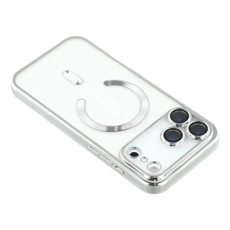 For iPhone 17 Pro WANLONFENG CD Magnetic Electroplated TPU Phone Case with Screen Protector
