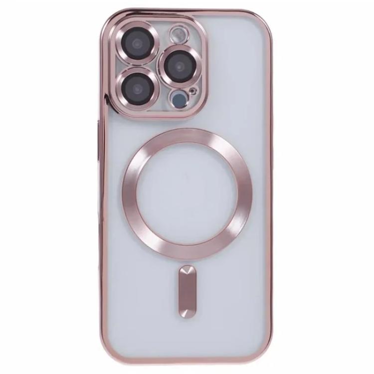 For iPhone 16 Pro Max WANLONFENG CD Magnetic Electroplated TPU Phone Case with Screen Protector