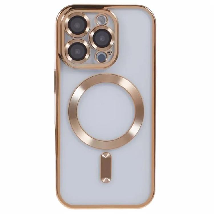 For iPhone 16 Pro Max WANLONFENG CD Magnetic Electroplated TPU Phone Case with Screen Protector