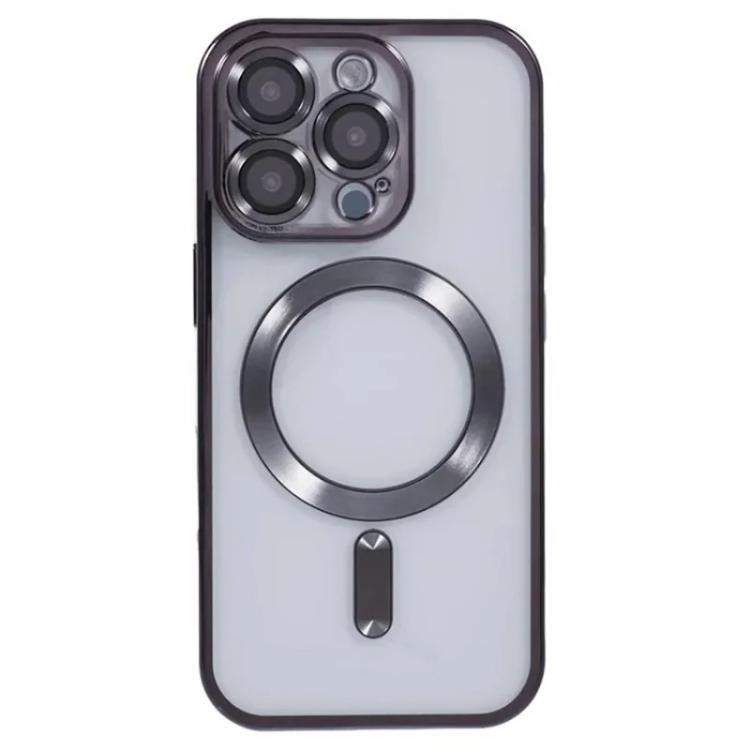 For iPhone 16 Pro WANLONFENG CD Magnetic Electroplated TPU Phone Case with Screen Protector