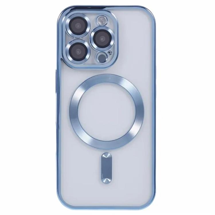 For iPhone 16 Pro WANLONFENG CD Magnetic Electroplated TPU Phone Case with Screen Protector