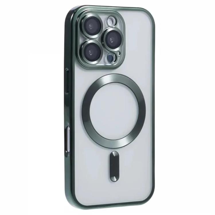 For iPhone 16 Pro WANLONFENG CD Magnetic Electroplated TPU Phone Case with Screen Protector