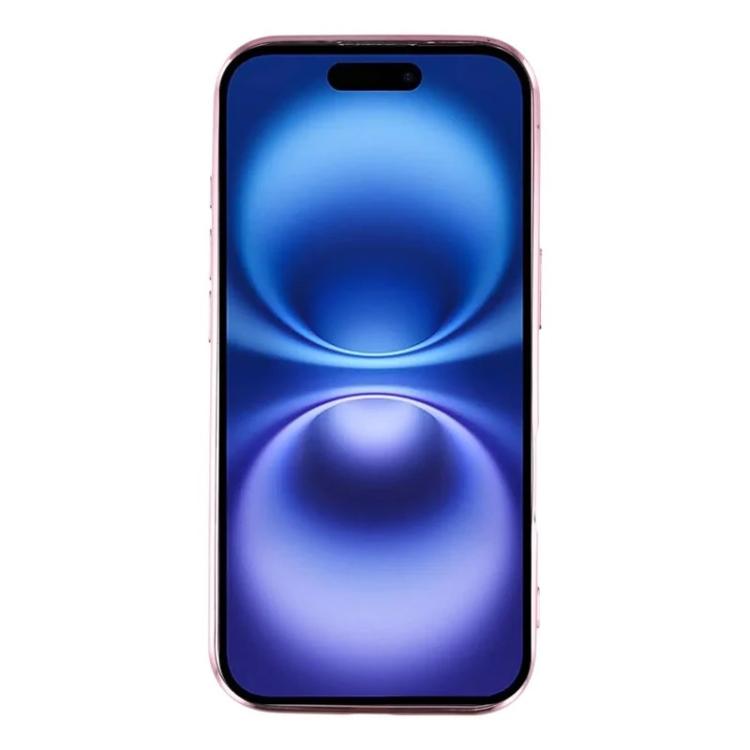 For iPhone 16 WANLONFENG CD Magnetic Electroplated TPU Phone Case with Screen Protector