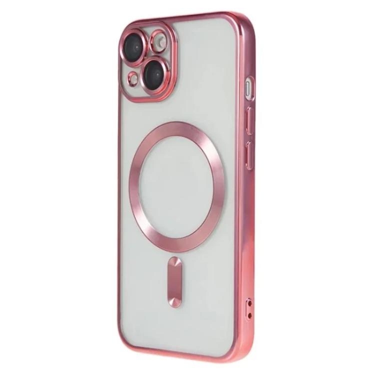 For iPhone 13 WANLONFENG CD Magnetic Electroplated TPU Phone Case with Screen Protector