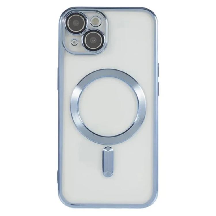 For iPhone 13 WANLONFENG CD Magnetic Electroplated TPU Phone Case with Screen Protector