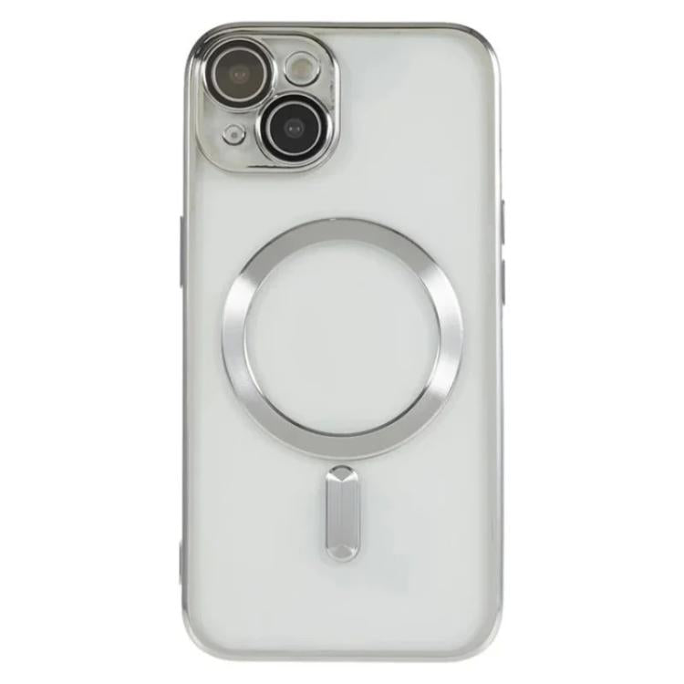 For iPhone 13 WANLONFENG CD Magnetic Electroplated TPU Phone Case with Screen Protector