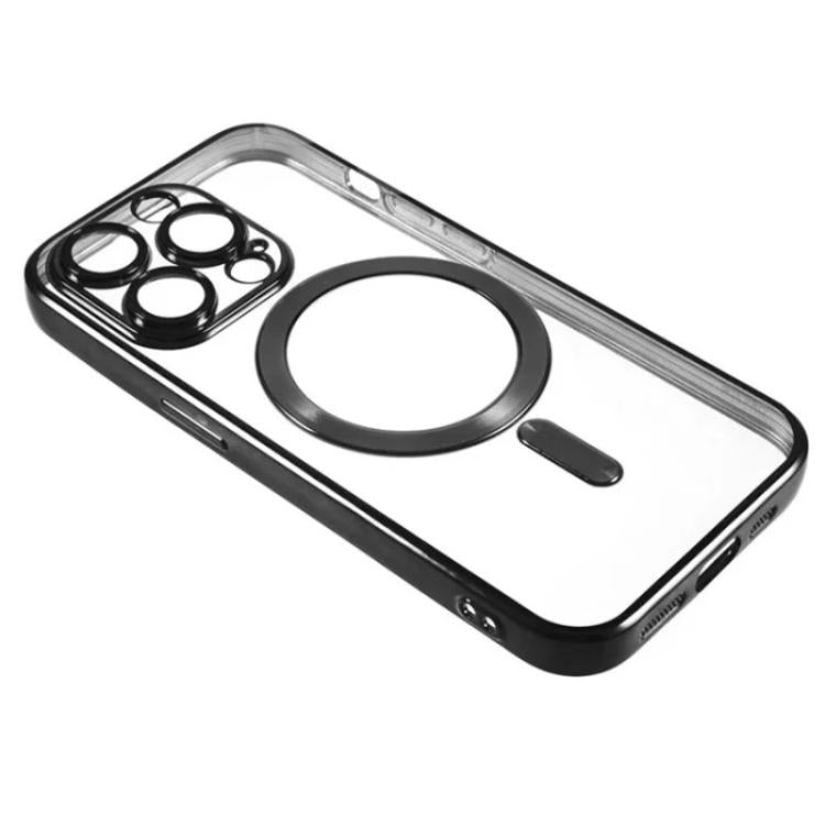 For iPhone 11 Pro WANLONFENG CD Magnetic Electroplated TPU Phone Case with Screen Protector
