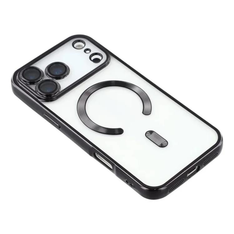 For iPhone 17 Pro Max WANLONFENG CD Magnetic Electroplated TPU Phone Case with 2pcs Screen Films