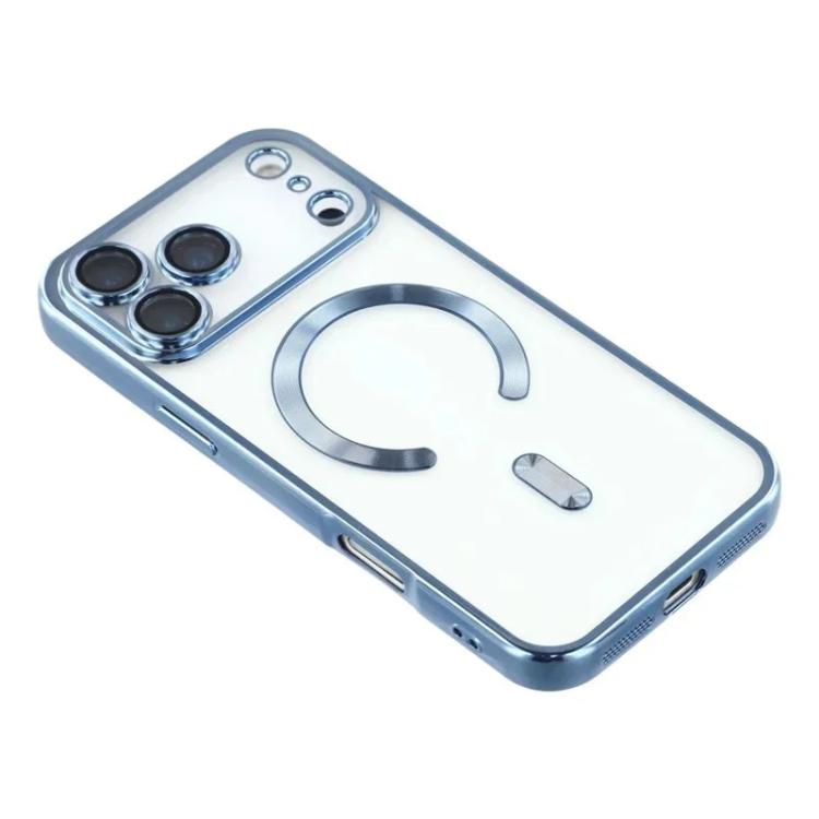 For iPhone 17 Pro Max WANLONFENG CD Magnetic Electroplated TPU Phone Case with 2pcs Screen Films