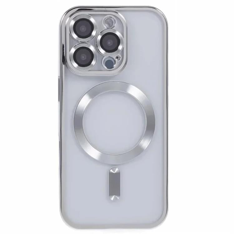 For iPhone 16 Pro Max WANLONFENG CD Magnetic Electroplated TPU Phone Case with 2pcs Screen Films