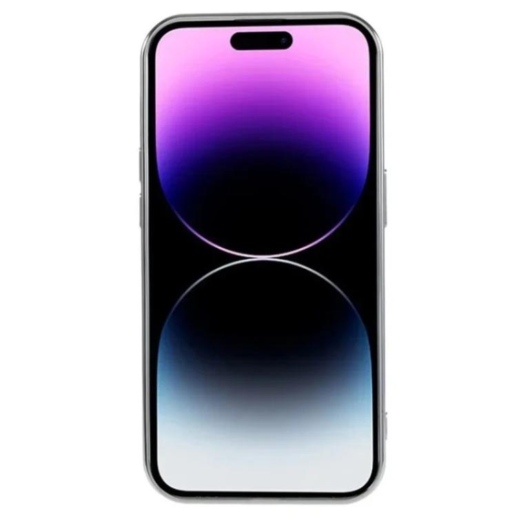 For iPhone 14 Pro Max WANLONFENG CD Magnetic Electroplated TPU Phone Case with 2pcs Screen Films