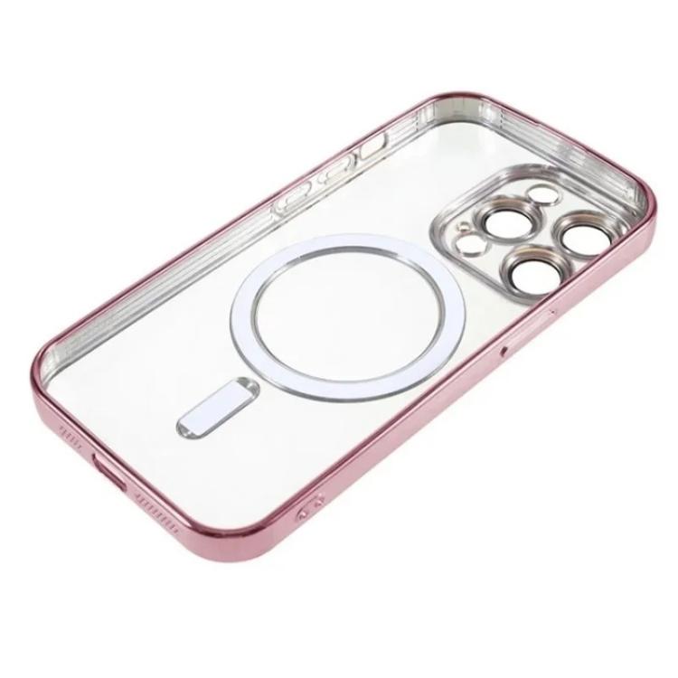 For iPhone 13 Pro WANLONFENG CD Magnetic Electroplated TPU Phone Case with 2pcs Screen Films